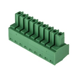 5 pcs - RS PRO 3.81mm Pitch 9 Way Right Angle Pluggable Terminal Block, Plug, Through Hole, Screw Termination