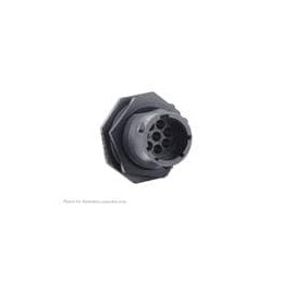 1 pcs : UTSX7128P - Standard Circular Connector Jam nut receptacle, without backshell, for 8 male contacts, IP68/69K