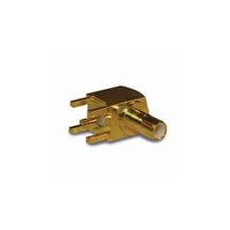 1 pcs : 142146 - RF Connectors / Coaxial Connectors SMB PCB R/A JACK 50 OHM GOLD