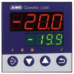 1 pcs - Jumo QUANTROL PID Temperature Controller, 96 x 96mm, 2 Output Analogue, 20 - 30 V ac/dc Supply Voltage