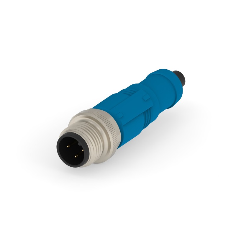 1 pcs - TE Connectivity Straight Male 3 way M12 to M12 Cable Assembly, 1.5m