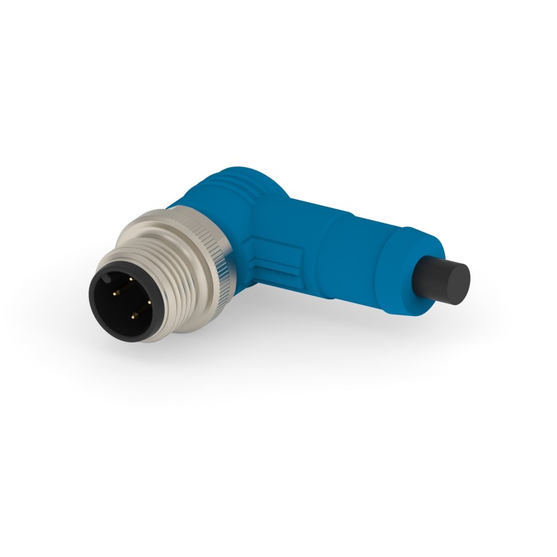 1 pcs - TE Connectivity Right Angle Male 4 way M12 to M12 Cable Assembly, 1.5m