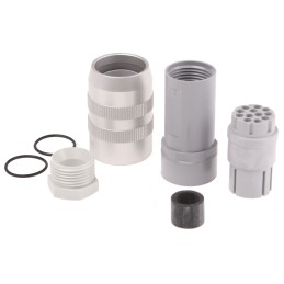 10 pcs - Hirschmann 12 Pole Din Socket, DIN 43651, 5A, 60 V ac, Female, Cable Mount