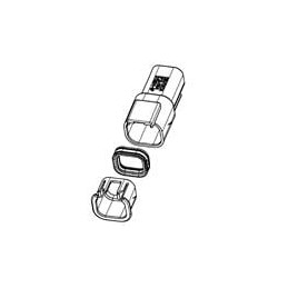 1 pcs : 1011-047-0605 - Automotive Connectors SEAL RET, 6P, GRY, DTM