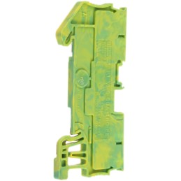 5 pcs - Phoenix Contact PT 1.5/S-QUATTRO-PE Series Green/Yellow Earth Terminal Block, 0.14 - 1.5mm², Single-Level, Push