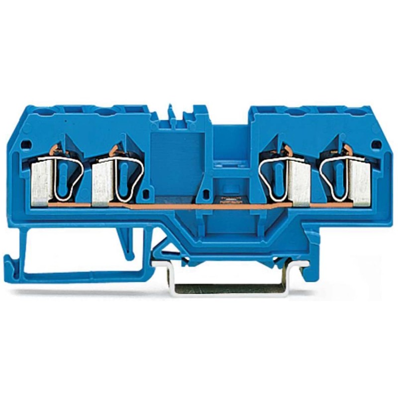 5 pcs - Wago 280 Series Blue Feed Through Terminal Block, 2.5mm², Single-Level, Cage Clamp Termination, ATEX, IECEx