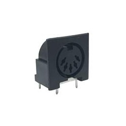 1 pcs : KCDX-5S-N - Circular DIN Connectors 5P R/A PCB NON SHLD 10mm CIRC DIN RECPT