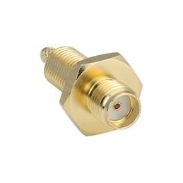 1 pcs : CONSMA015-R178-G - RF Connectors / Coaxial Connectors SMA Fml Blkhd FMnt Crimp, O-Ring, RG178