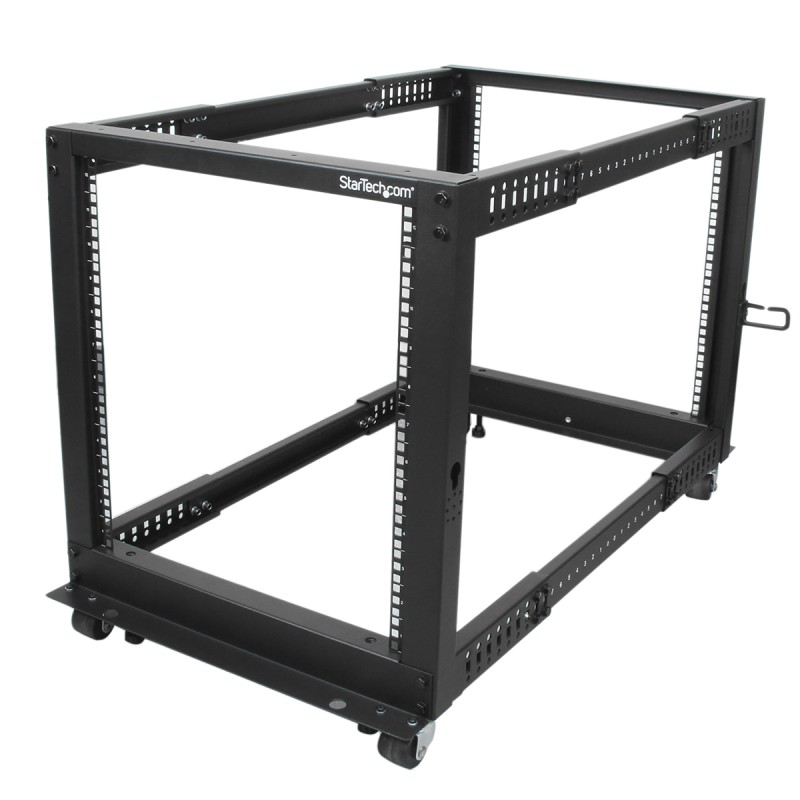 1 pcs - StarTech.com Black 12U Steel Server Rack , with 4-Post Frame