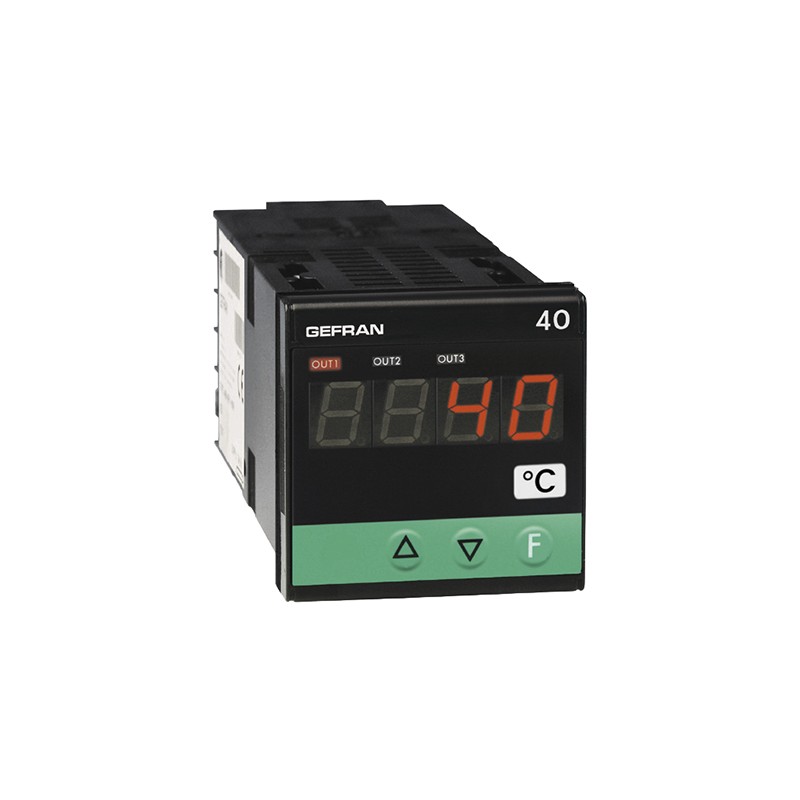 1 pcs - Gefran 40T48 Temperature Indicator, 48 x 48mm, 2 Output Relay, 11 - 27 V ac/dc Supply Voltage