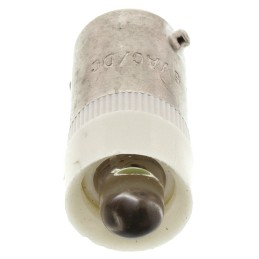 100 pcs - JKL Components White LED Indicator Lamp, 6V ac/dc, BA9s Base, 9.6mm Diameter, 13000mcd