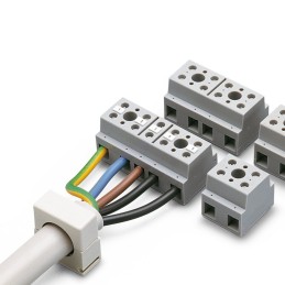 5 pcs - Phoenix Contact UK Series G 5/ 3 Non-Fused Terminal Block, 3-Way, 32A, 24 - 12 AWG Wire, Screw Termination
