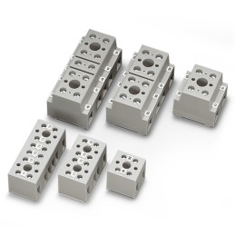 5 pcs - Phoenix Contact UK Series G 5/ 3 Non-Fused Terminal Block, 3-Way, 32A, 24 - 12 AWG Wire, Screw Termination