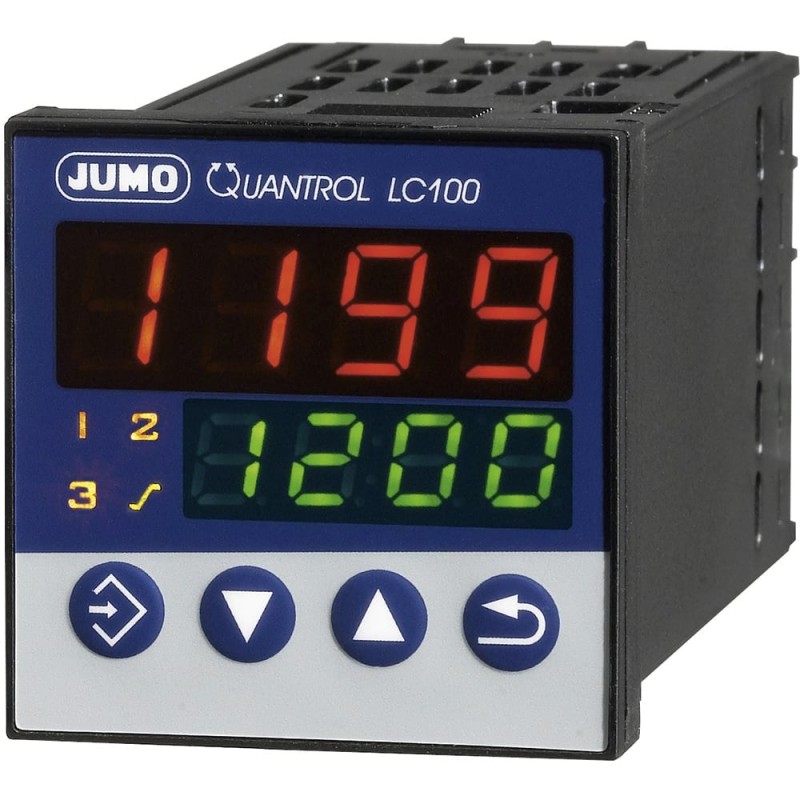 1 pcs - Jumo LC100 Panel Mount PID Temperature Controller, 48 x 48mm 2 Input, 1 Output Relay, 240 V Supply Voltage PID