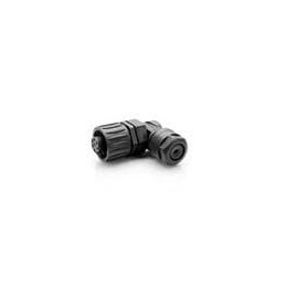 1 pcs : C016 10F006 000 12 - Standard Circular Connector 6+PE FEM R/A BLACK CRIMP