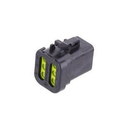 1 pcs : ATP06-6S-MM01BK - Automotive Connectors 6-Position Plug, Female, Endcap and Reduced Diameter Seal, Black