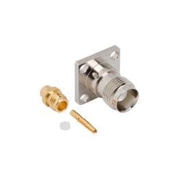 1 pcs : 031-6180 - RF Connectors / Coaxial Connectors TNC Str Sldr Jk .141 SemiRg 50 Ohm 4HFln