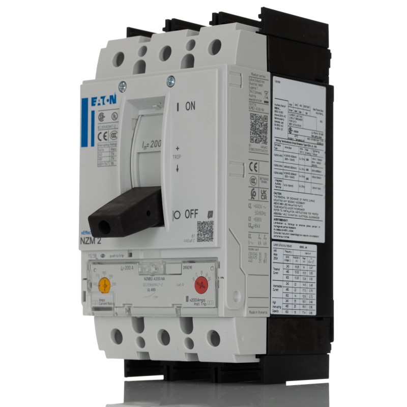 1 pcs - Eaton Moeller Thermal Magnetic Circuit Breaker - 3 Pole 440V ac Voltage Rating DIN Rail, 200A Current Rating