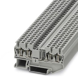 5 pcs - Phoenix Contact ST 2.5-QUATTRO-DIO/R-L Series Grey DIN Rail Terminal Block, Single-Level, Spring Clamp Termination
