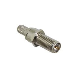 1 pcs : CONREVSMA005-R58 - RF Connectors / Coaxial Connectors RPSMA Fml Blkhd Rear Mnt Crimp, RG-58
