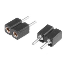 5 pcs - 2 Way Preci-Dip Straight Through Hole 2.54mm SIL Socket, Solder, 3A 100 V ac, 150 V dc