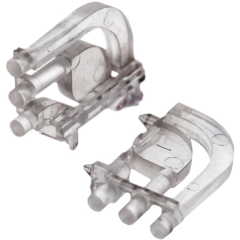 25 pcs - 515-1064F Dialight, PCB Mounted 3-Way Right Angle LED Light Pipe, Tri-Level-Row Clear Round Lens