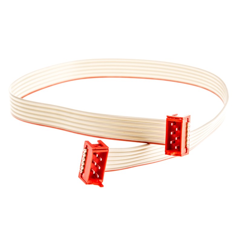 5 pcs - TE Connectivity Micro-MaTch Series Flat Ribbon Cable, 6-Way, 1.27mm Pitch, 250mm Length, Micro-MaTch IDC to Micro-MaTc
