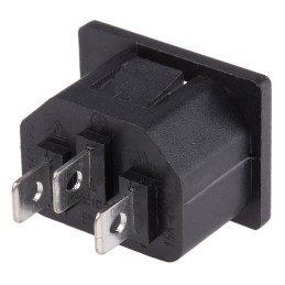 5 pcs - RS PRO C14 Snap-In IEC Connector Male, 10A, 250 V