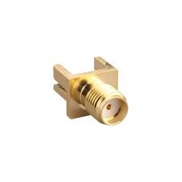 1 pcs : CONSMA020.031-G - RF Connectors / Coaxial Connectors SMA, Edge Mount, Female Receptacle, 0.031' PCB Mount, Gold