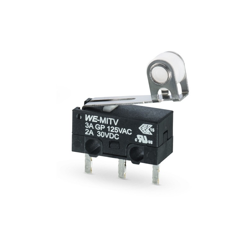 5 pcs - Wurth Elektronik Lever Micro Switch, Through Hole Terminal, 3 A, SP-CO