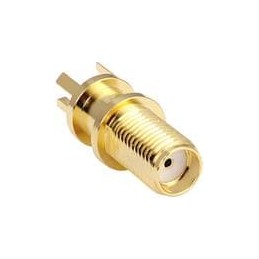 1 pcs : CONSMA006.062-G - RF Connectors / Coaxial Connectors SMA Fml Edge Multi Mnt 0.062 PCB, Gold