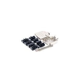 1 pcs : 16-510200 - D-Sub Backshells 9 POS NON MAGNETIC DIE CAST HOOD C/W WITH JACK SCREWS FOR USE WITH D SUB CONNECTORS
