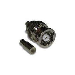 1 pcs : 112132RP - RF Connectors / Coaxial Connectors BNC CRIMP PLUG RG- 174, 316 REV POL
