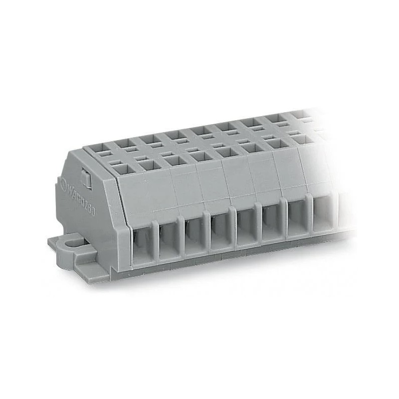 5 pcs - Wago 260 Series Grey Terminal Strip, 1.5mm², Single-Level, Cage Clamp Termination