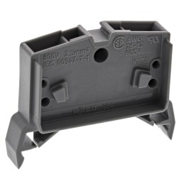 5 pcs - Wago 264 Series Grey Feed Through Terminal Block, 2.5mm², Single-Level, Cage Clamp Termination