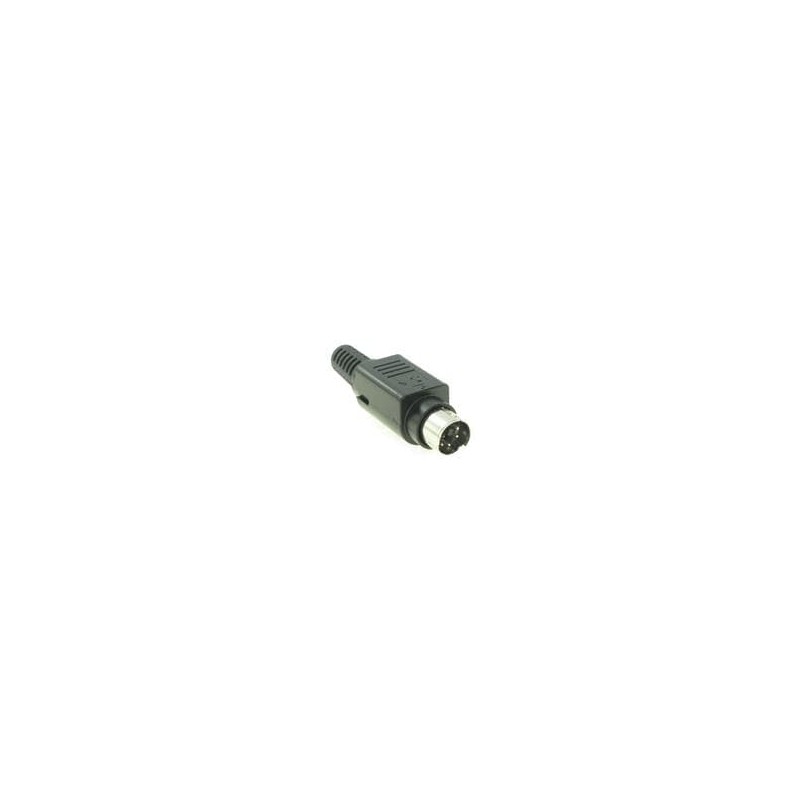 1 pcs : KMDLAX-8P-KPPSR - Circular DIN Connectors 8P MINI DIN CBL PLUG 6.35mm dia StrRf