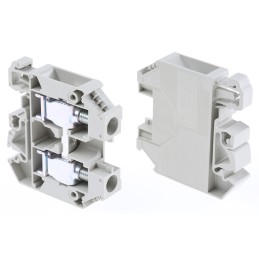 5 pcs - RS PRO Grey Feed Through Terminal Block, 16mm², Single-Level, Screw Termination