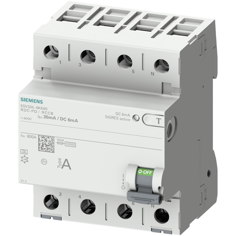 1 pcs - Siemens RCCB, 40A, 2 Pole, 30mA, Type F, 230V