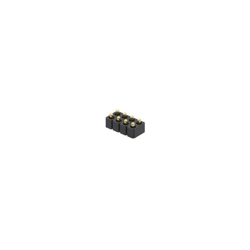 1 pcs : 813-22-008-30-001101 - Headers & Wire Housings SPRING LOADED HEADER 2R 8P VERT MNT SMT