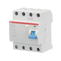 1 pcs - ABB F200 RCCB, 63A, 4 Pole, 30mA, Type A, 230/400V ac