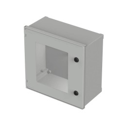 1 pcs - Bopla Polysafe Series Fibreglass Reinforced Polyester Wall Box, IP66, Viewing Window, 400 mm x 400 mm x 200mm