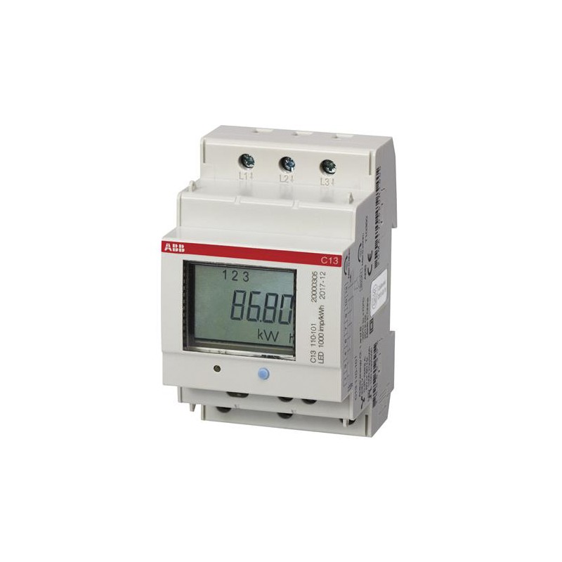 1 pcs - ABB 3 Phase LCD Energy Meter, Type Electronic