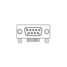 1 pcs : KF22X-E9S-N - D-Sub Standard Connectors .318 9P RECPT R/A BRD LOCK
