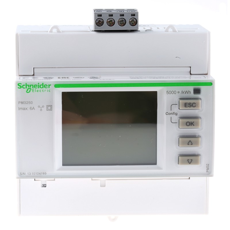1 pcs - Schneider Electric 1, 3 Phase LCD Energy Meter, Type