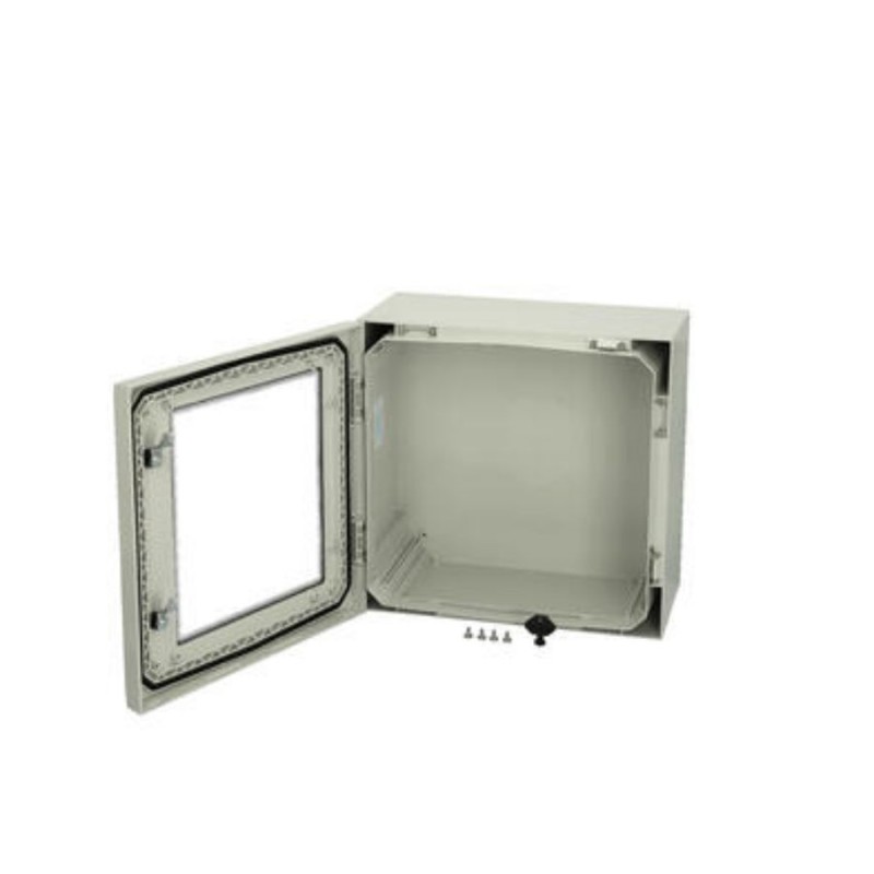 1 pcs - Fibox Polycarbonate Wall Box, IP66, 400 mm x 400 mm x 210mm