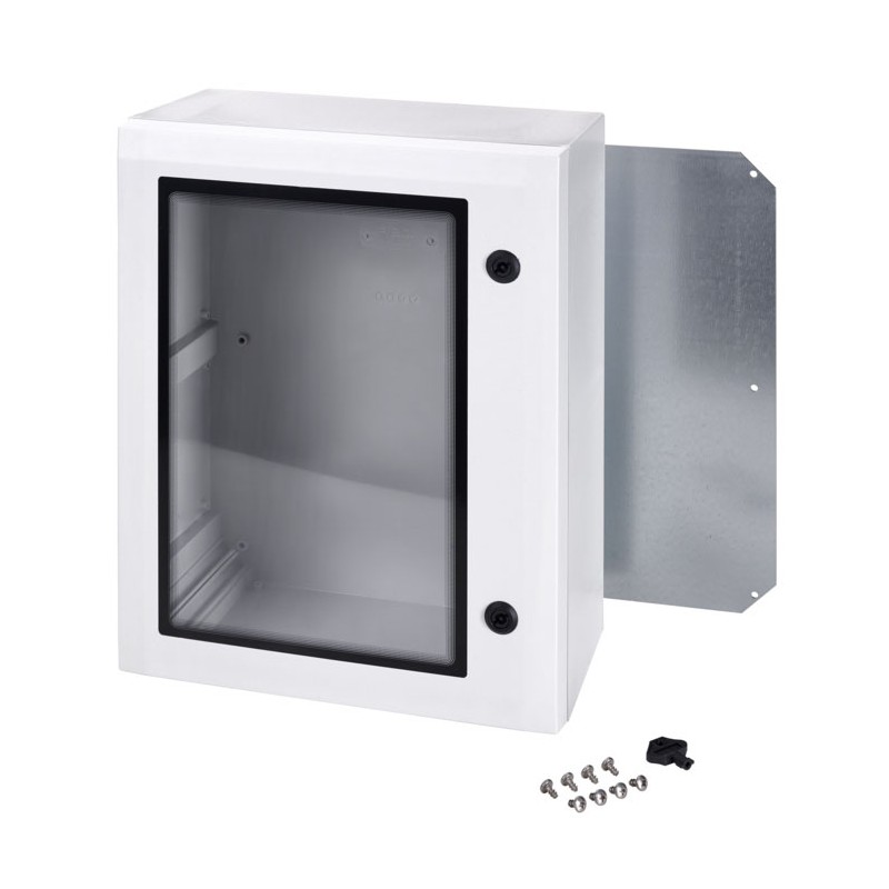 1 pcs - Fibox Polycarbonate Wall Box, IP65, 500 mm x 400 mm x 210mm