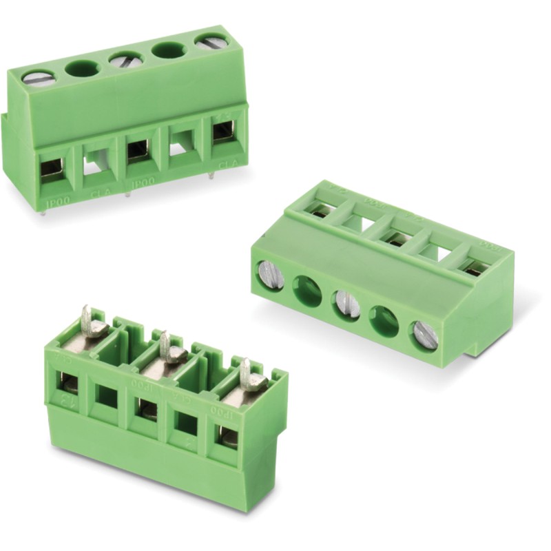 5 pcs - Wurth Elektronik 2428 Series PCB Terminal Block, 3-Contact, 10mm Pitch, PCB Mount, 1-Row, Solder Termination