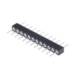 5 pcs - Preci-Dip Straight Through Hole Pin Header, 12 Contact(s), 2.0mm Pitch, 1 Row(s), Unshrouded