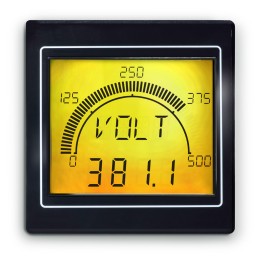 1 pcs - Trumeter LCD Digital Panel Multi-Function Meter, 68mm x 68mm