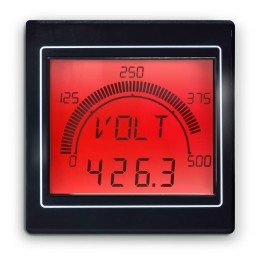 1 pcs - Trumeter LCD Digital Panel Multi-Function Meter, 68mm x 68mm